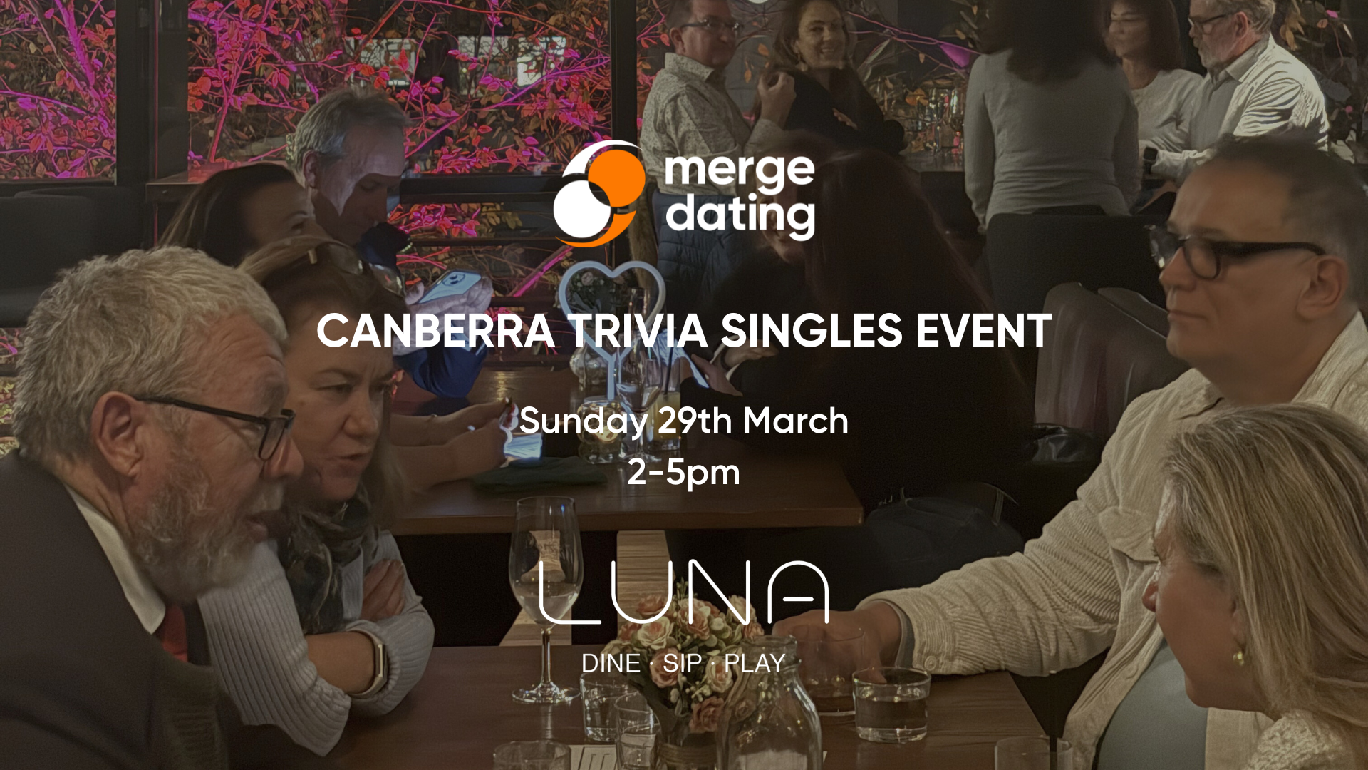 Canberra Trivia Singles Event | Luna | Sun March 29 | 50 & Over