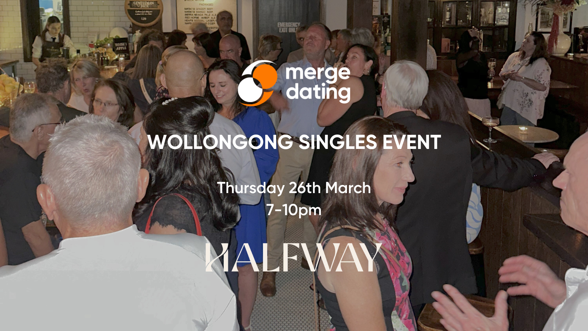Wollongong Singles Event | Halfway | Thurs March 26 | 50s & 60s