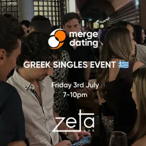Greek | Singles Event | Zeta Bar | Friday 3rd July
