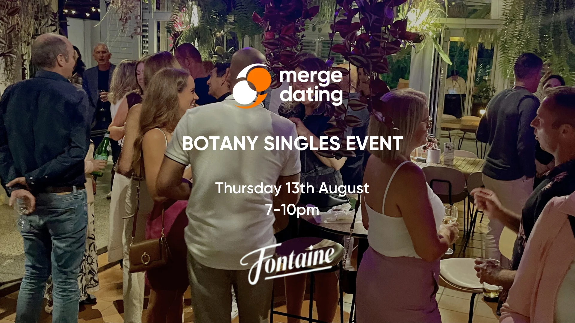 Botany Singles Event | Beer Fontaine | Thursday 13th August | 50-65