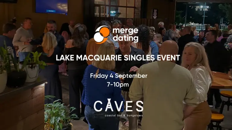 Lake Macquarie | Singles Event | Caves Coastal Bar | Friday 4th September | 50 & Over 18 NEW EDITABLE WEBSITE COVERS 23