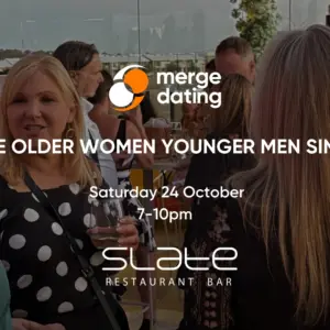 Melbourne | Older Women Younger Men Singles Event | Slate Bar | Saturday 24th October | Women Over 40 Men Under 40