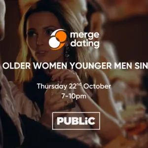 Canberra | Older Women Younger Men Singles Event | Public Bar | Thursday 22nd October | Women Over 40 Men Under 40