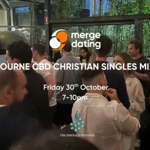 Melbourne CBD Christian Singles Mixer | Emerald Peacock | Friday 30th October