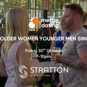 Brisbane | Older Women Younger Men Singles Event | Stratton Bar & Kitchen | Friday 30th October | Women over 40, men under 40