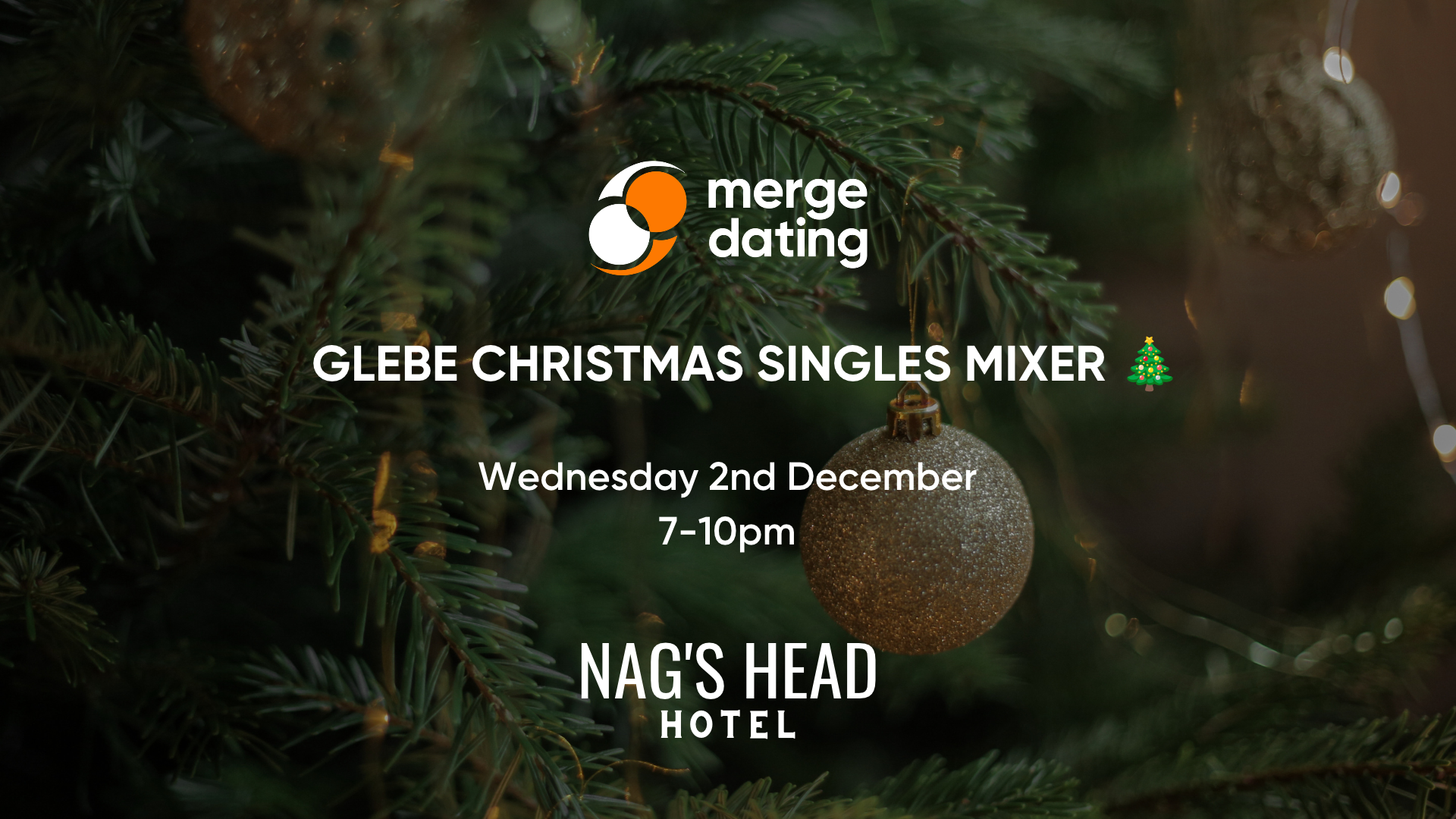 Glebe | Christmas Singles Mixer | Nag’s Head Hotel | Wednesday 2nd December | 20s & 30s
