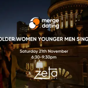 Sydney | Older Women Younger Men Singles Mixer | Zeta Bar | Saturday 21st November | Men under 40 women over 40