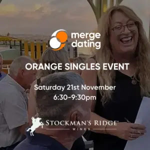 Orange Singles Event | Stockman's Ridge Wines | Saturday 21st November | 50s & 60s