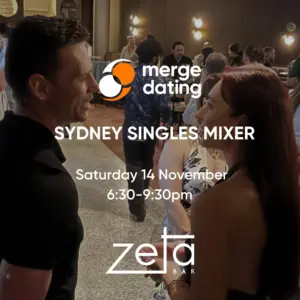 Sydney | Singles Mixer | Zeta Bar | Saturday 14th November | 30-40